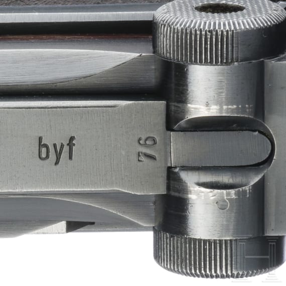 A Luger pistol by Mauser, code "41 - byf", with holster