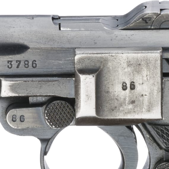 Pistole 08, Mauser, Code "42 - byf", mit Koffertasche