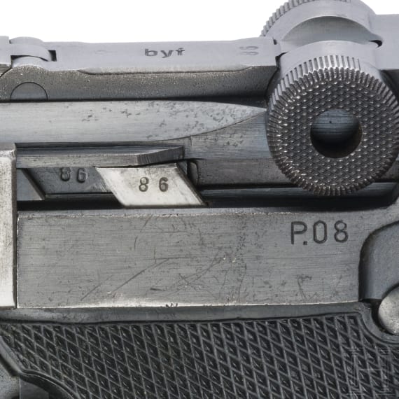 Pistole 08, Mauser, Code "42 - byf", mit Koffertasche