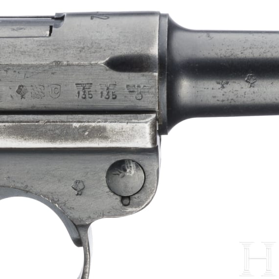 Pistole 08, Mauser, Code "42 - byf", mit Koffertasche