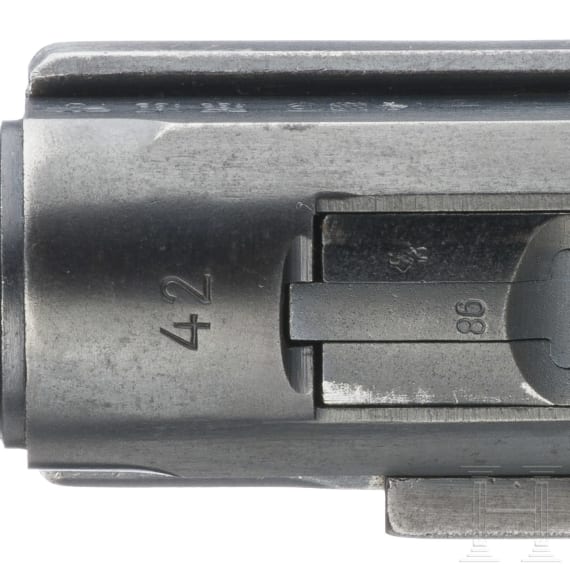 Pistole 08, Mauser, Code "42 - byf", mit Koffertasche