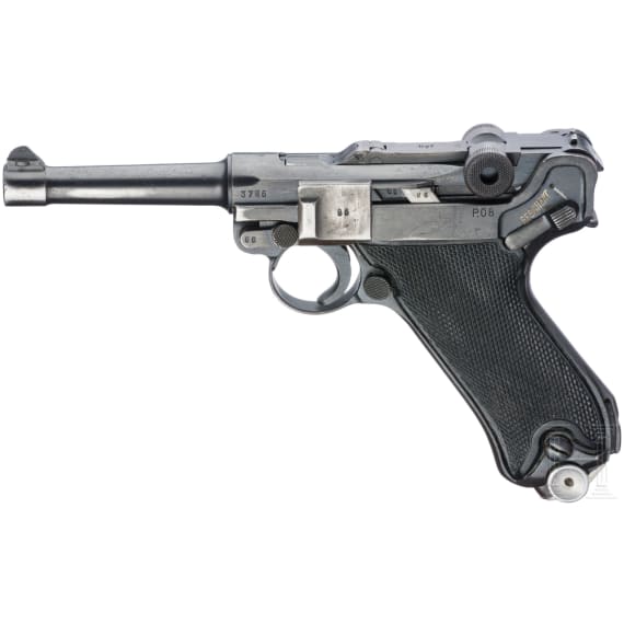 Pistole 08, Mauser, Code "42 - byf", mit Koffertasche