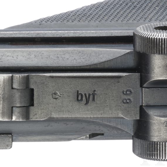 Pistole 08, Mauser, Code "42 - byf", mit Koffertasche