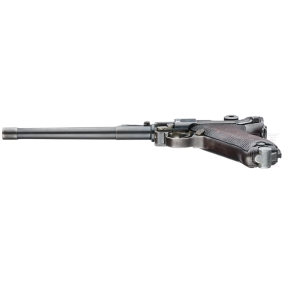 An Artillery Luger by Mauser, 1936, with shoulder stock and holster, Lithuanian contract