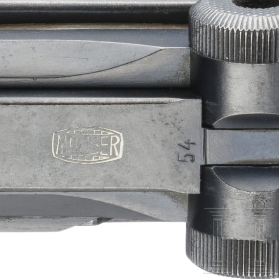 An Artillery Luger by Mauser, 1936, with shoulder stock and holster, Lithuanian contract