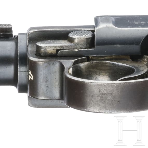 An Artillery Luger by Mauser, 1936, with shoulder stock and holster, Lithuanian contract