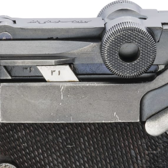 An Artillery Luger Mod. 1935/36 by Mauser, with shoulder stock and holster, Persian contract
