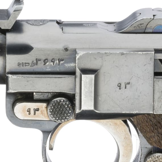 An Artillery Luger Mod. 1935/36 by Mauser, with shoulder stock and holster, Persian contract
