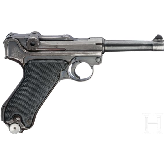 A Luger pistol by Mauser, code "42 - byf" (port. Mod. 942), with holster, Portugal
