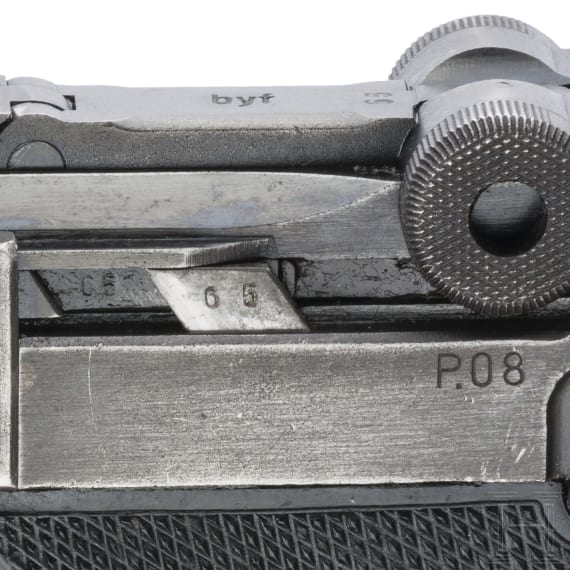 A Luger pistol by Mauser, code "42 - byf" (port. Mod. 942), with holster, Portugal
