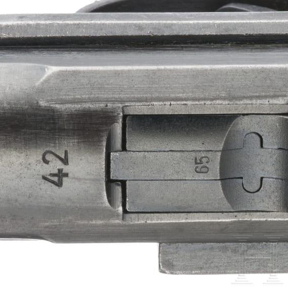 A Luger pistol by Mauser, code "42 - byf" (port. Mod. 942), with holster, Portugal