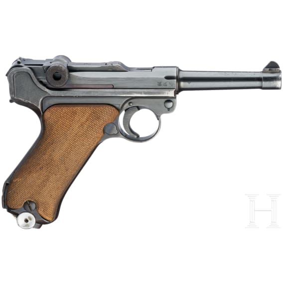 A Luger pistol by Mauser, code "42 - byf" (port. Mod. 942), with holster, Portugal