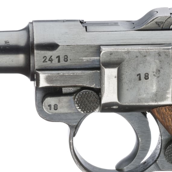 A Luger pistol by Mauser, code "42 - byf" (port. Mod. 942), with holster, Portugal