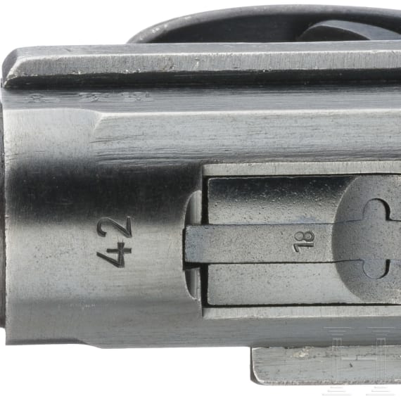A Luger pistol by Mauser, code "42 - byf" (port. Mod. 942), with holster, Portugal