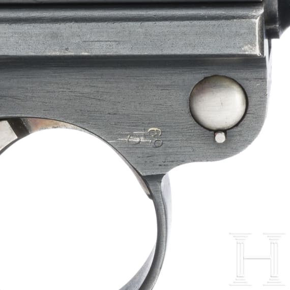 A Luger pistol Mod. 1906 by Vickers Ltd., Commercial, Dutch trial gun in wooden case