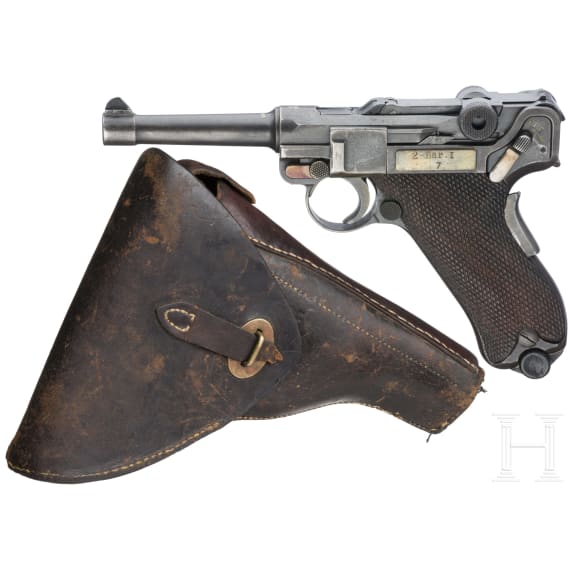 A Luger pistol Mod. 1906 (m/11) by Vickers Ltd., Dutch East India and Indonesia, with holster
