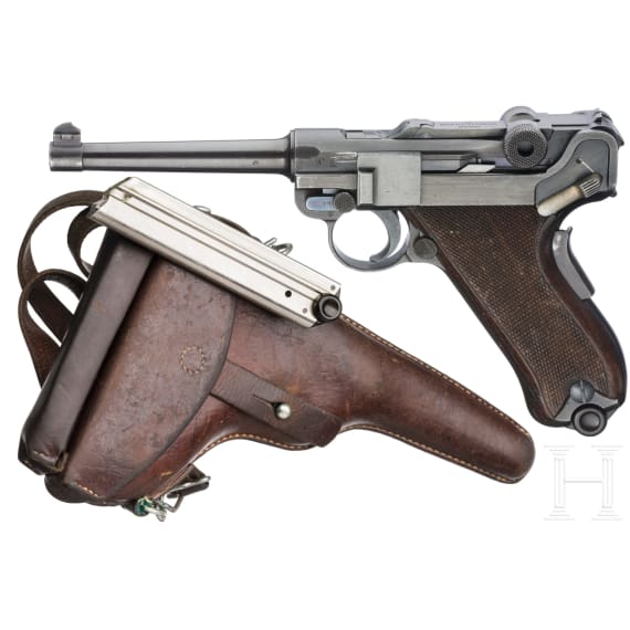 Parabellum Mod. 1906/24, W + F, mit Futteral