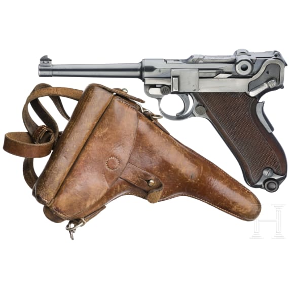 Parabellum Mod. 1906/24, W + F, mit Futteral