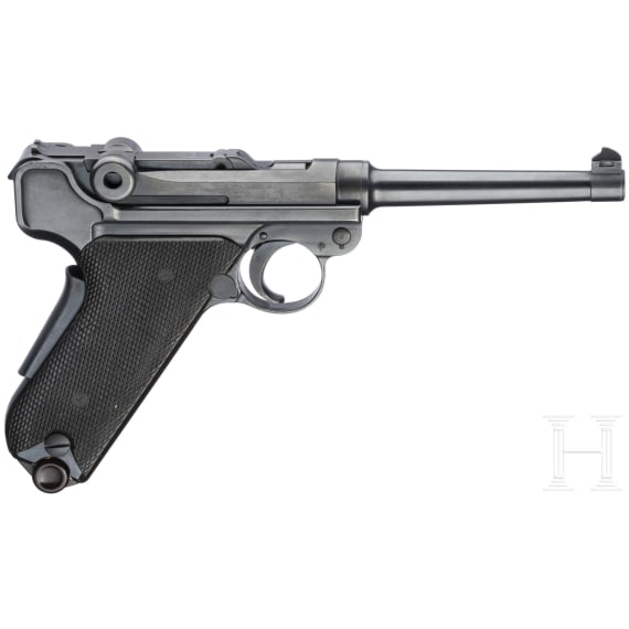 A Luger pistol Mod. 06/29 by W + F, with holster, Swiss ordnance