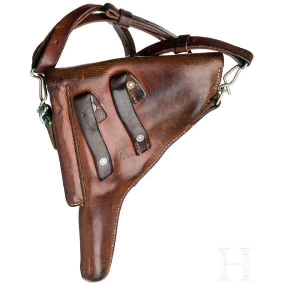 A Luger pistol Mod. 06/29 by W + F, with holster, Swiss ordnance