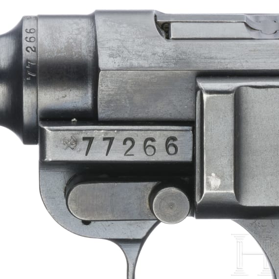 A Luger pistol Mod. 06/29 by W + F, with holster, Swiss ordnance
