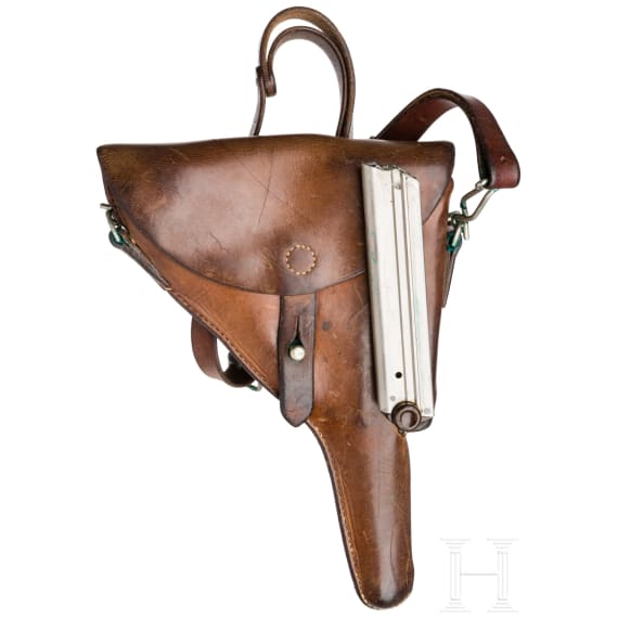 A Luger pistol Mod. 06/29 by W + F, with holster, Swiss ordnance