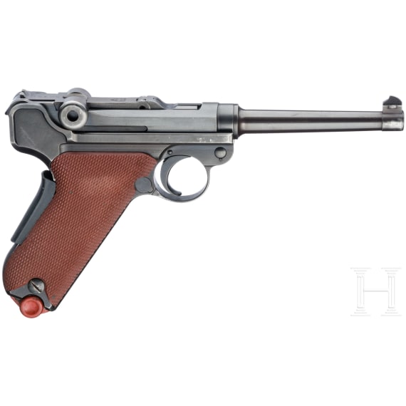 A Luger pistol Mod. 06/29 by W + F, with holster, Swiss ordnance