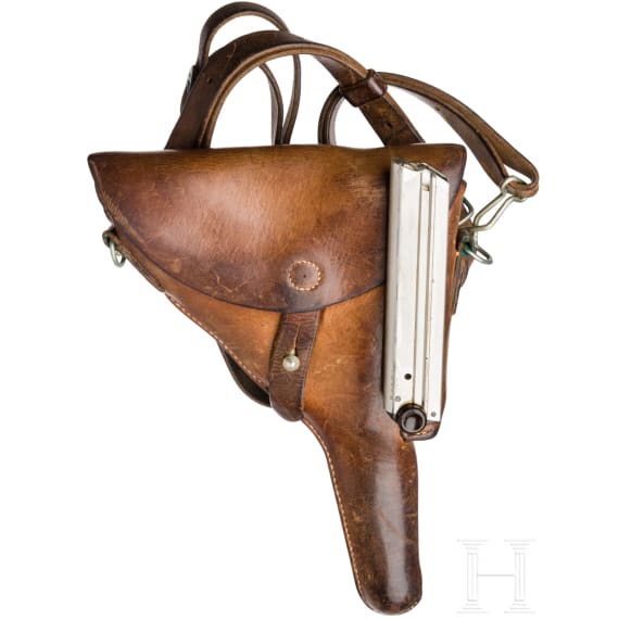 A Luger pistol Mod. 06/29 by W + F, with holster, Swiss ordnance