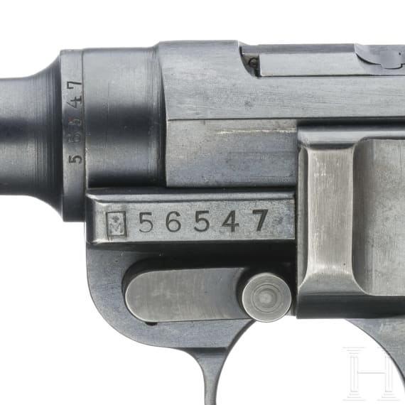 A Luger pistol Mod. 06/29 by W + F, with holster, Swiss ordnance