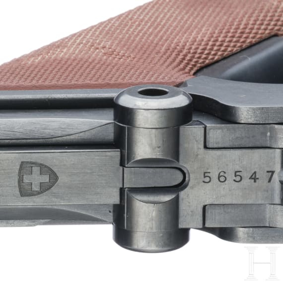 A Luger pistol Mod. 06/29 by W + F, with holster, Swiss ordnance