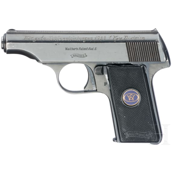 A Walther Mod. 8, Reichswehr shooting price 1933, with holster