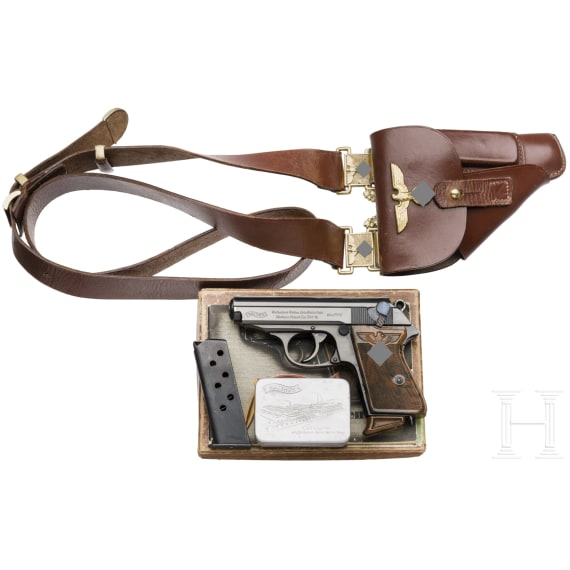 A Walther PPK, "Honor Weapon of the Political Leaders", in box, with party leader holster with shoulder strap