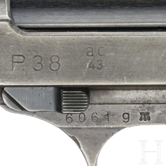 A Walther P 38, Code "ac - 43", with holster