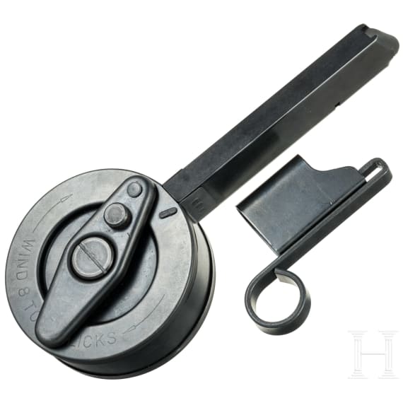 A snail drum magazine with loader for a Colt 1911 / 1911 A 1