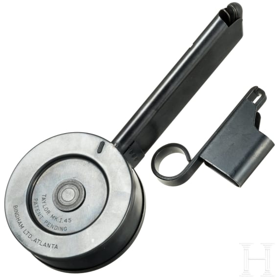 A snail drum magazine with loader for a Colt 1911 / 1911 A 1