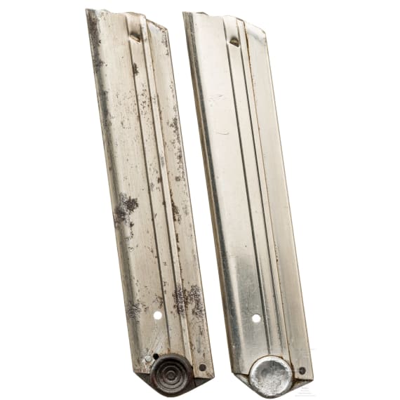 Two rare magazines for a Luger pistol