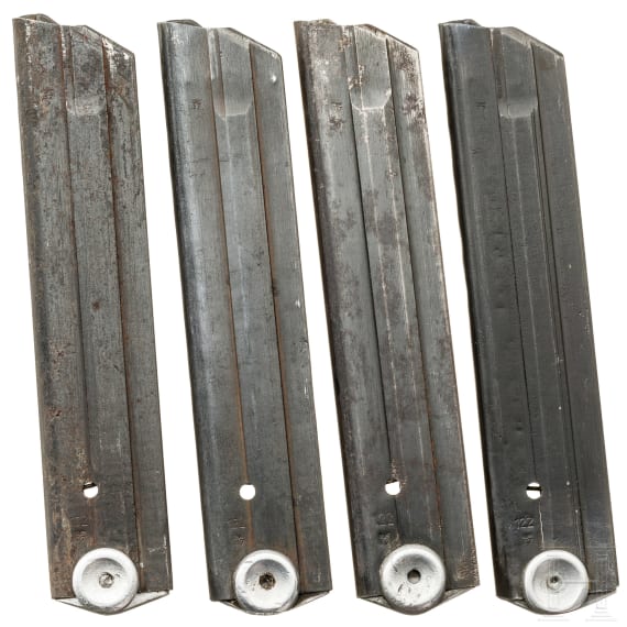 Four Luger magazines by Haenel, Wehrmacht