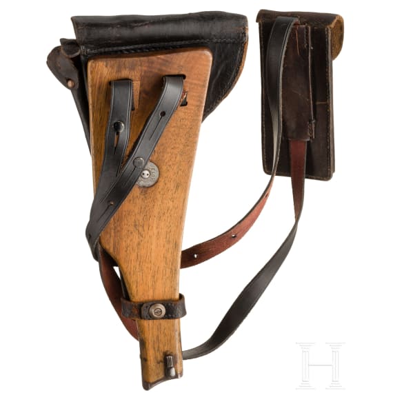 Original shoulder stock with holsters for the Navy Luger, Imperial German Navy