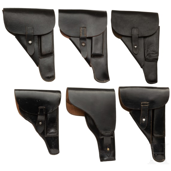 Six handgun holsters