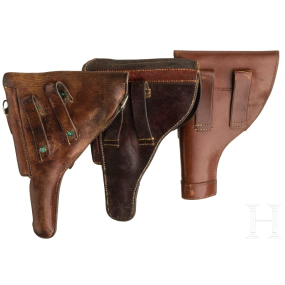 Three handgun holsters