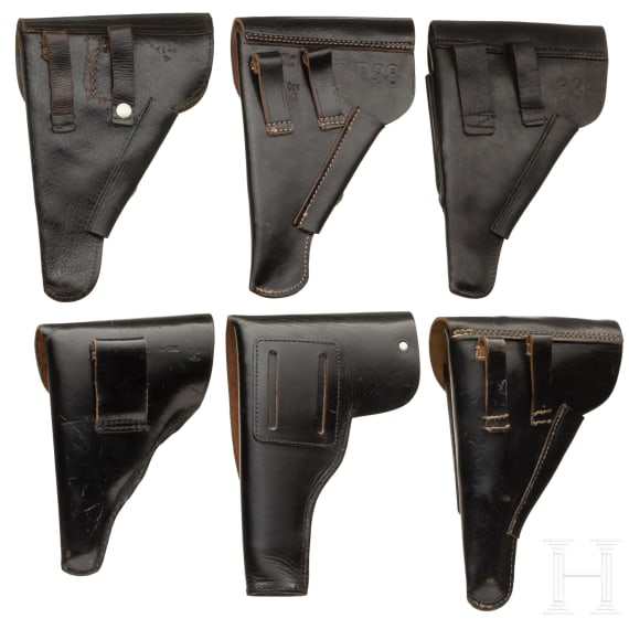 Six handgun holsters