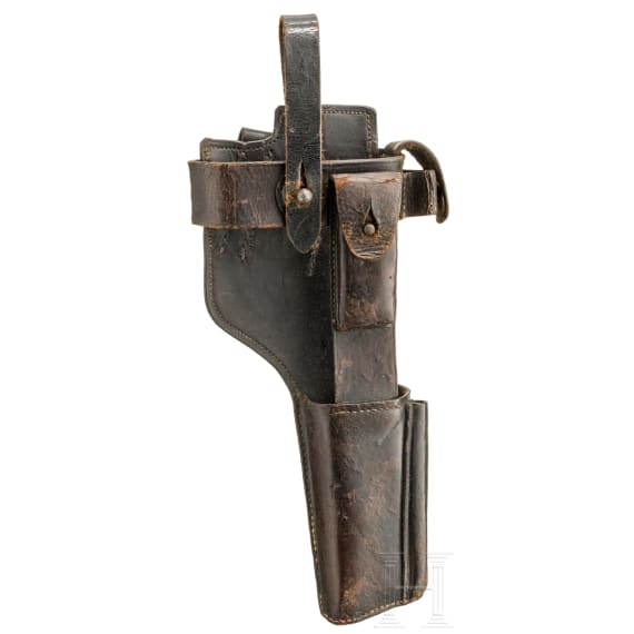 A leather harness for a Mauser C 96/16 shoulder stock