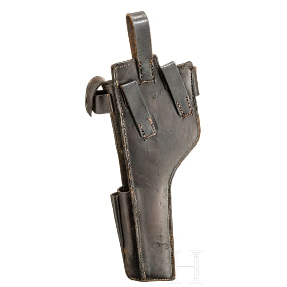 A leather harness for a Mauser C 96/16 shoulder stock