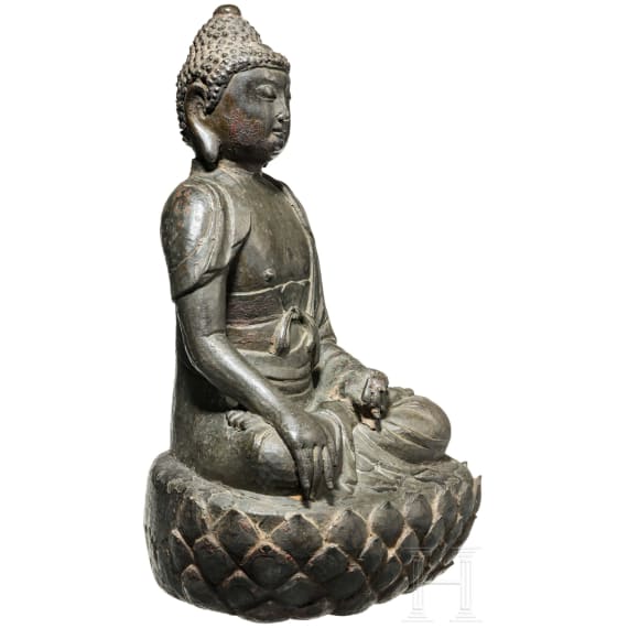 Bronzene Buddha-Statue, China, späte Ming-Dynastie