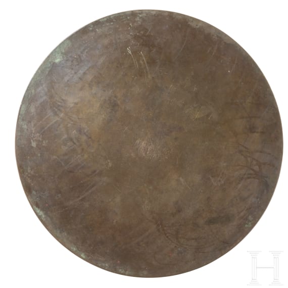 Bronze-Spiegel mit Ständer, China, Qing-Dynastie
