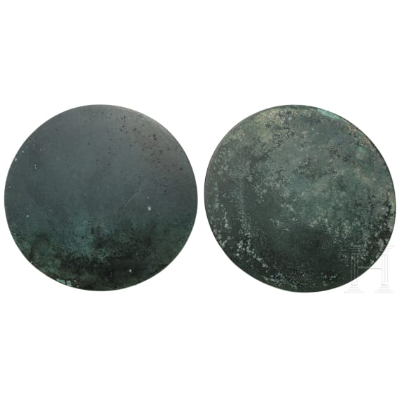 Ein Paar Bronze-Spiegel, China, wohl 20. Jhdt.