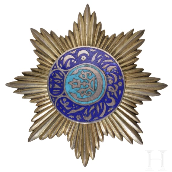 Orden des Edlen Buchara - silberner und vergoldeter Ordensstern, Russland, um 1900