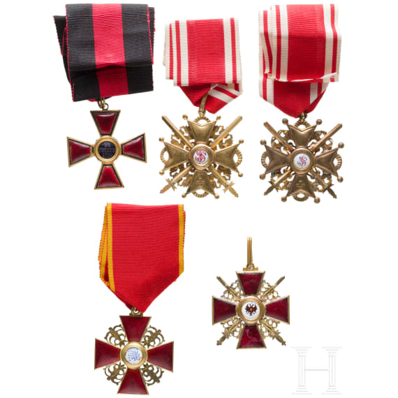 F&uuml;nf Orden, Russland, provisorische Regierung, um 1917
