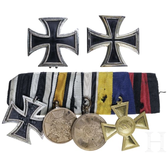 Ordensschnalle und Eiserne Kreuze eines Teilnehmers der Befreiungskriege 1813 – 1815