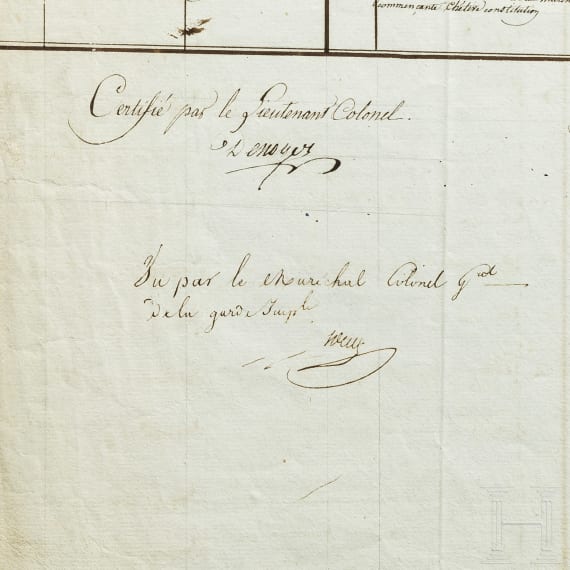 Napoleon I. - eigenhändige Apostille vom 26.1.1805